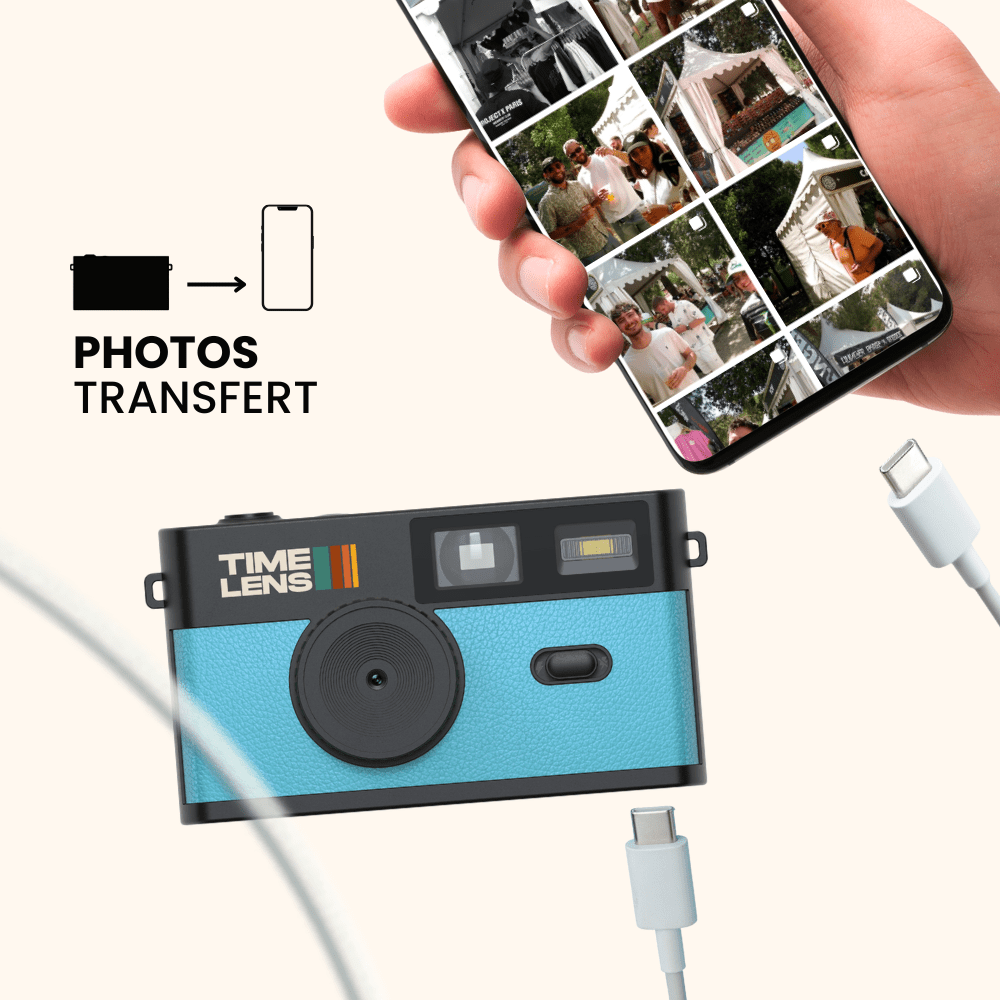 TimeLens® Camera Turquoise Blue - From Me To You