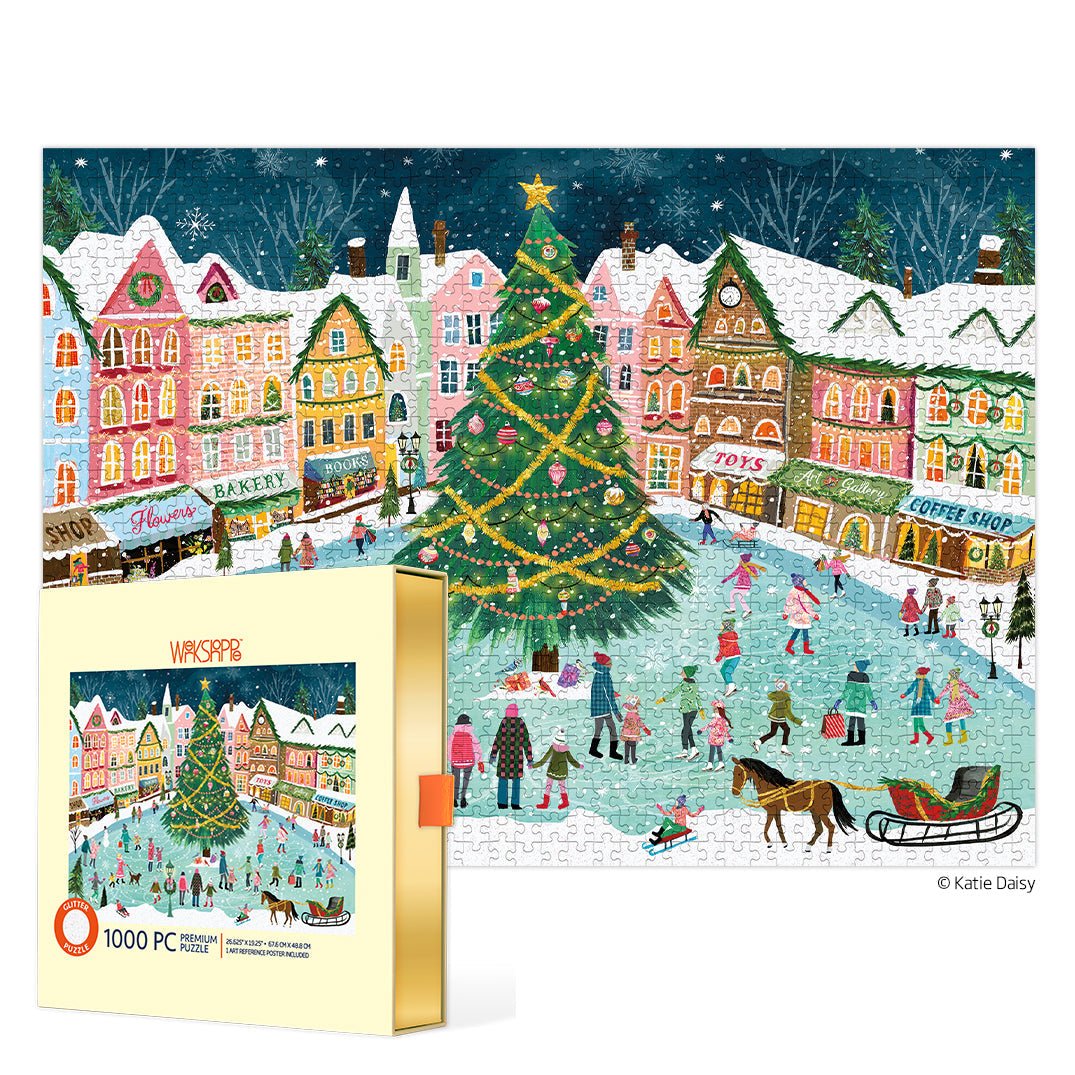 Town Square 1000 Piece Puzzle | WerkShoppe - From Me To You
