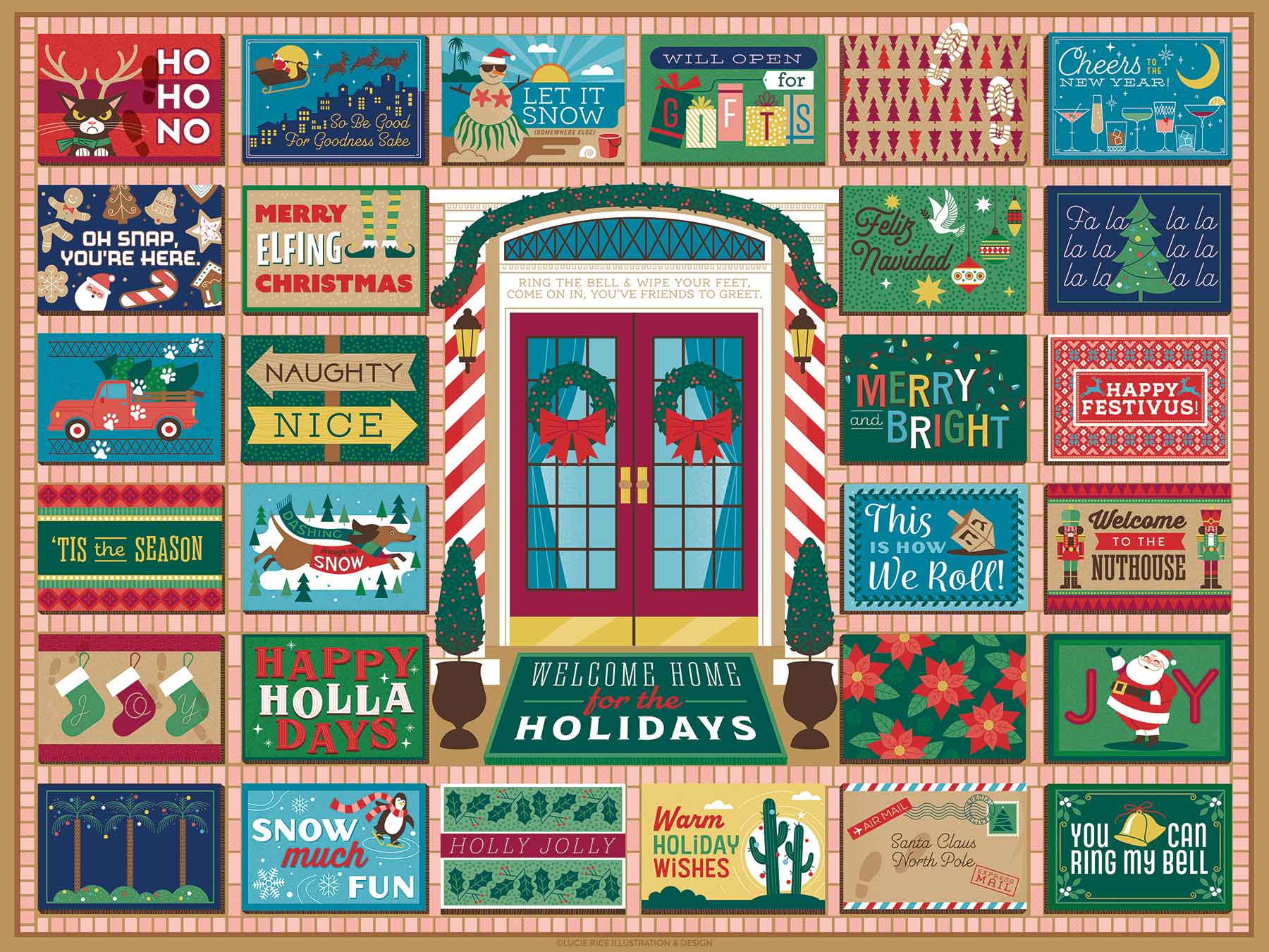True South Holiday Doormats Puzzle - From Me To You