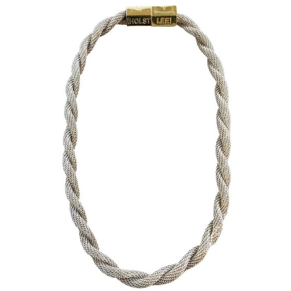 Twisted Mesh Necklace Silver - From Me To You