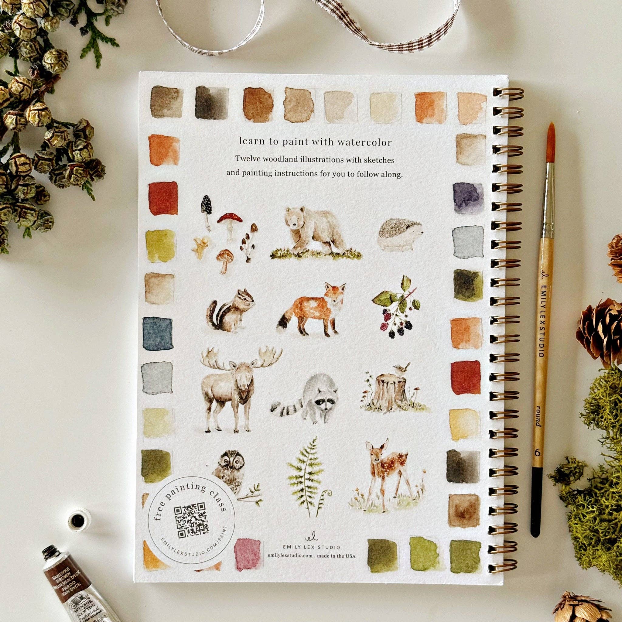 Woodland watercolor workbook - From Me To You
