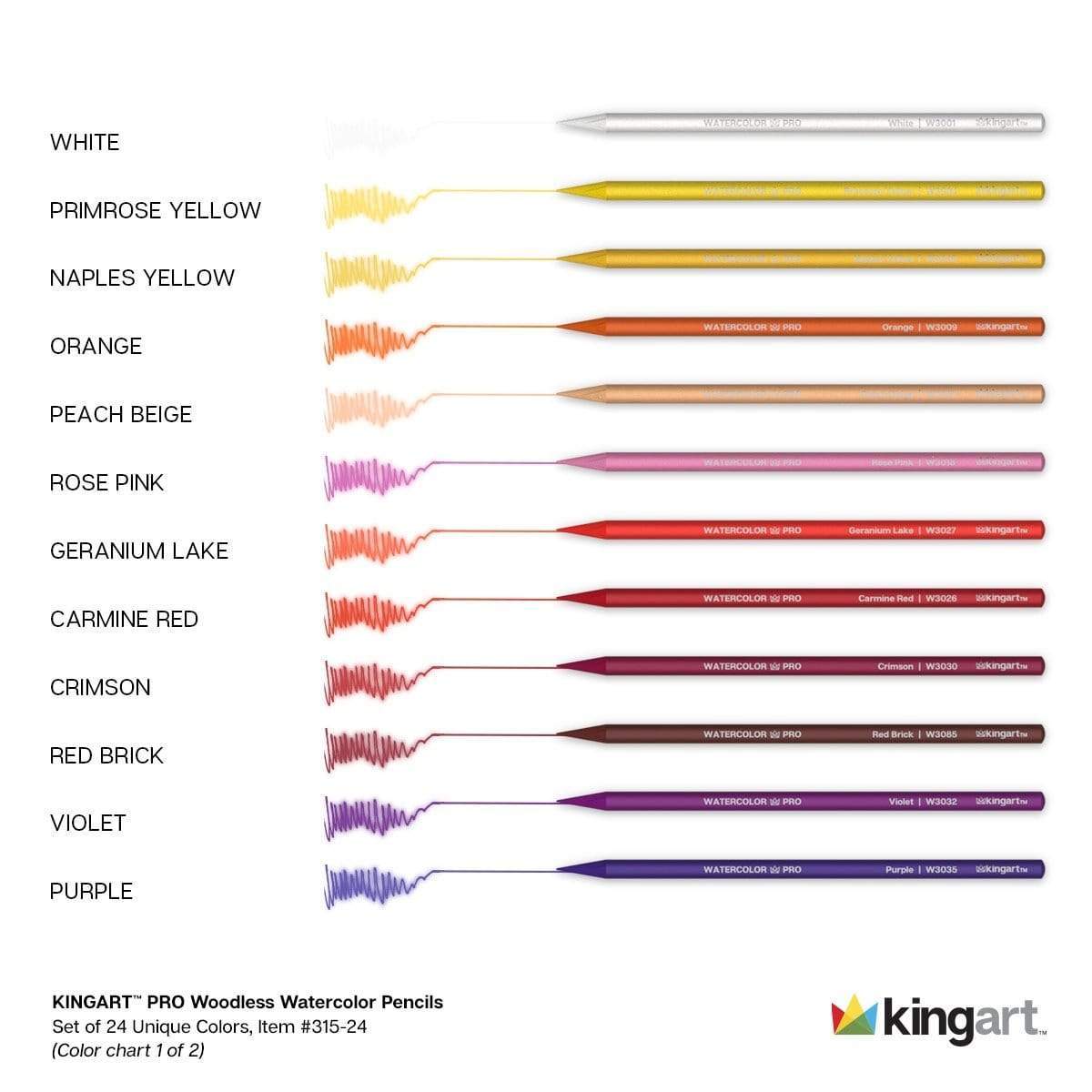 Woodless Watercolor Pencils 24 Colors - From Me To You