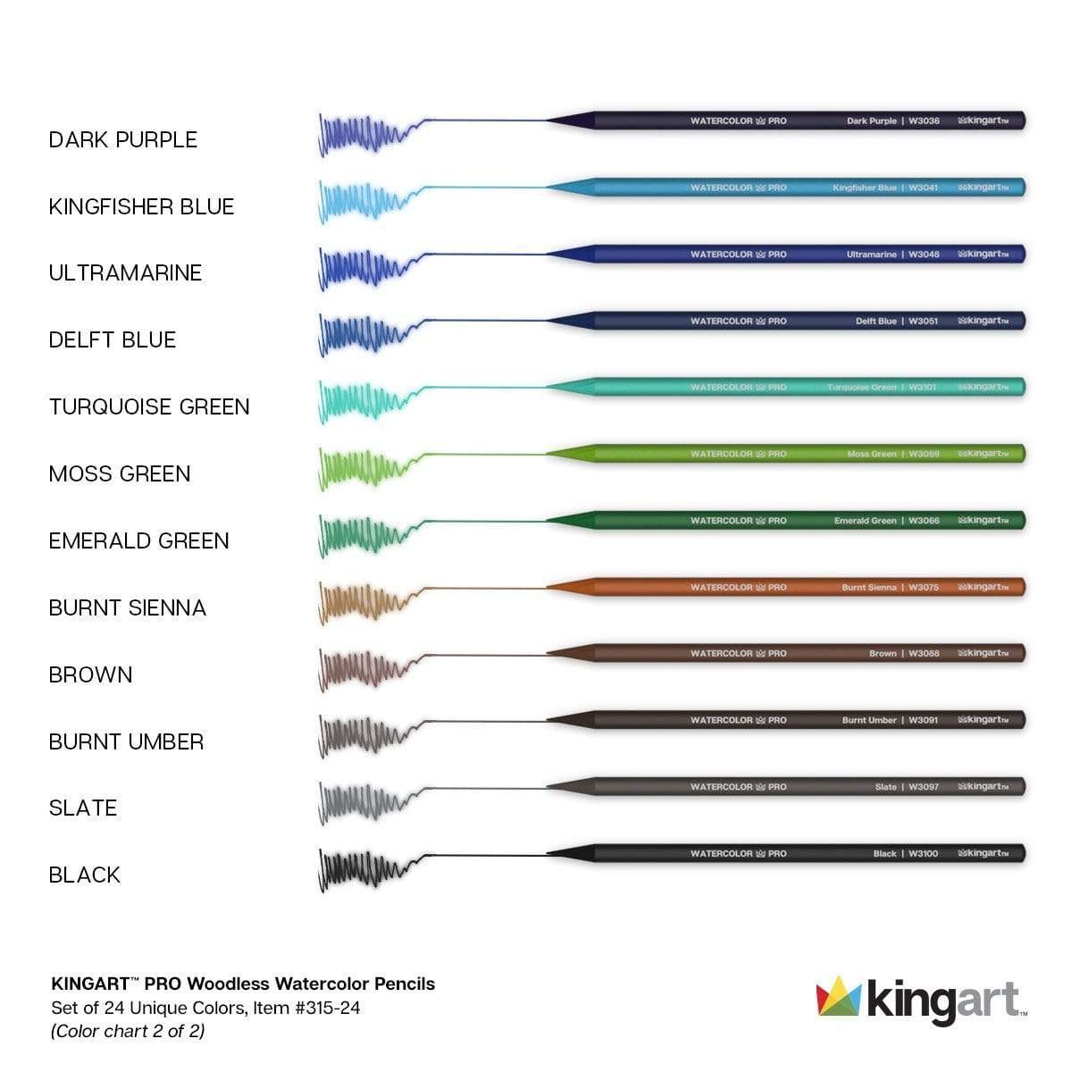 Woodless Watercolor Pencils 24 Colors - From Me To You