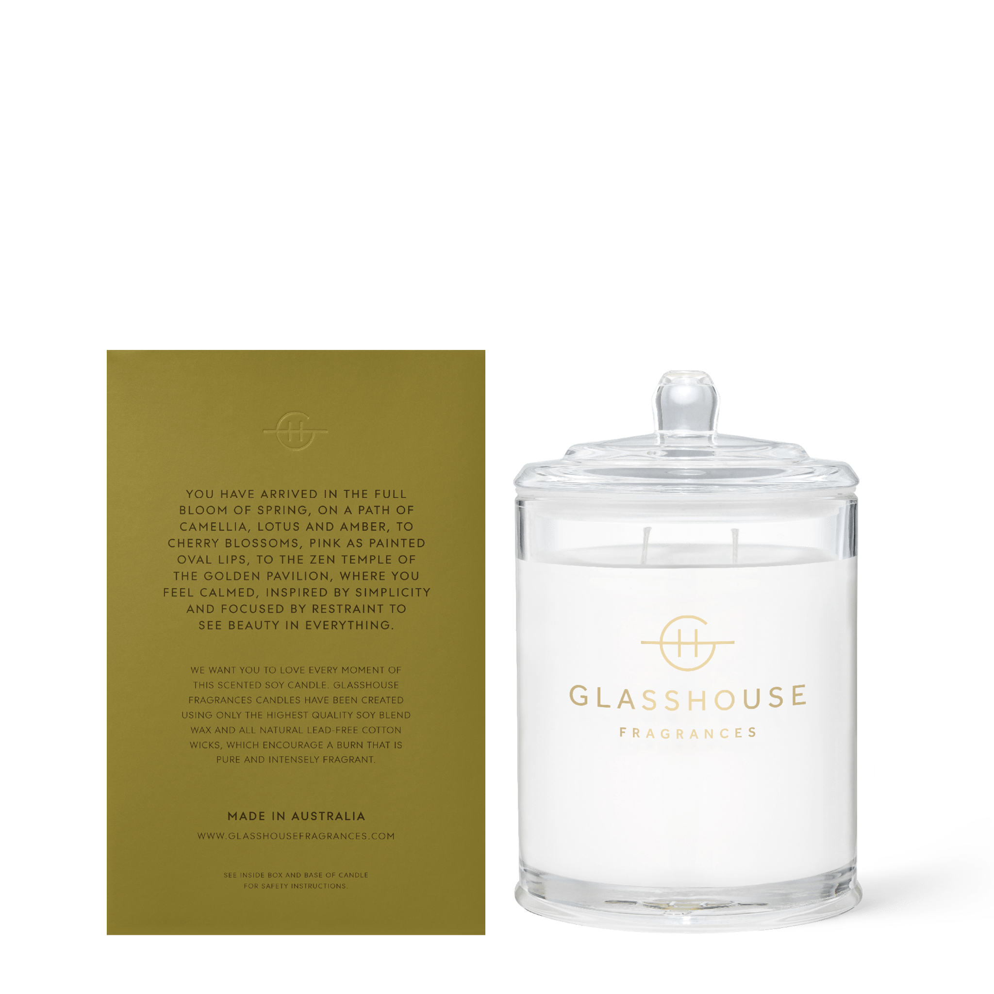 Glasshouse 13.4 oz. Candle - Kyoto in Bloom - From Me To You